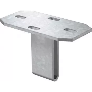 OBO Bettermann KU 7 Płyta podstawy do słupka wsporczego US 7, stal ocynkowana ogniowo, 100x100x7 mm 6349102