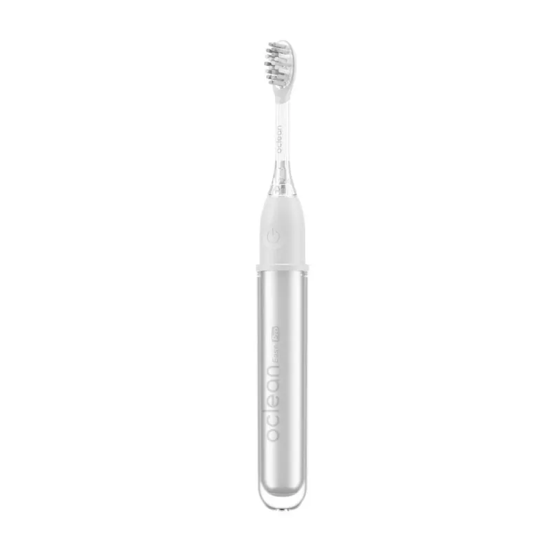 Szczoteczka elektryczna Oclean Ease Pro Silver z technologią Sonic, 5 trybów szczotkowania, ładowanie USB-C, wodoodporność IPX7, bateria na 180 dni