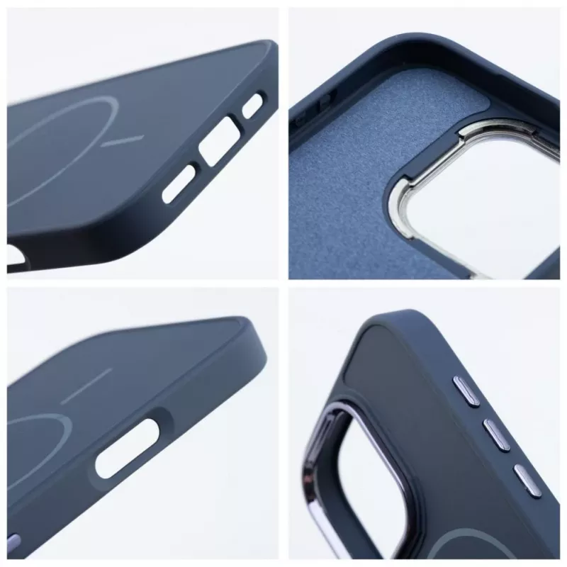 Etui OEM do iPhone 13 Mini Frame Mag Cover kompatybilne z MagSafe granatowe