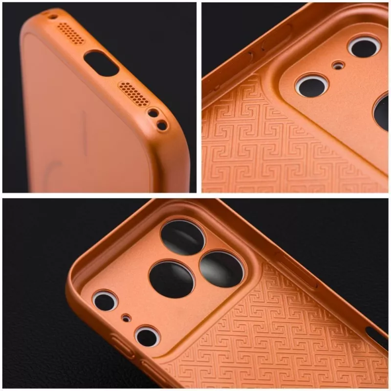 Etui OEM do iPhone 17 AIR Make 17 kompatybilne z MagSafe Pomarańczowy