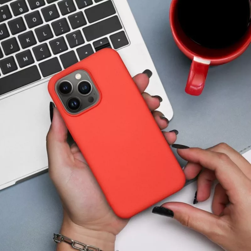 OEM Silikonowe etui na iPhone 17 Pro Max / 18 Pro Max (niska krawędź aparatu) - Brzoskwiniowy