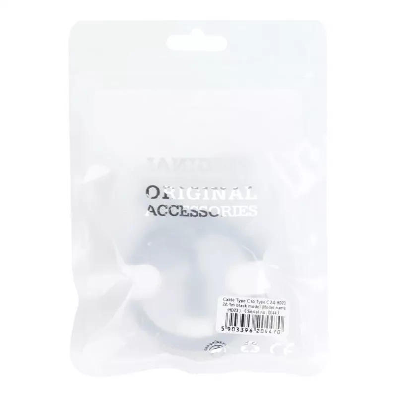 OEM USB-C na USB-C PD 40W Kabel 1m Czarny