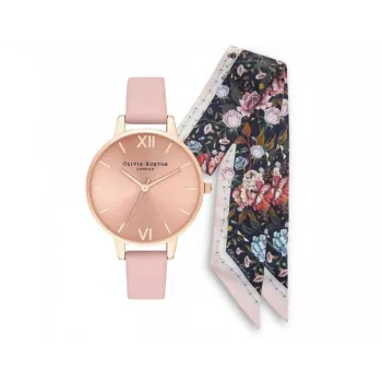 Zestaw Zegarka Damskiego OLIVIA BURTON Enchanted Garden OB16GSET23 34mm Różowe Złoto