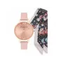 Zestaw Zegarka Damskiego OLIVIA BURTON Enchanted Garden OB16GSET23 34mm Różowe Złoto