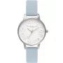Zegarek damski Olivia Burton Abstract Floral OB16AR03 30 mm różowe złoto stal szlachetna szara skóra