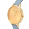 Zegarek damski Olivia Burton Big Dial OB16BD111 - 38 mm, koperta ze stali szlachetnej w kolorze różowego złota, szary skórzany pasek