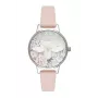 OLIVIA BURTON Zegarek damski Celestial Quartz 30 mm Różowe złoto Stal nierdzewna Szara skóra OB16GH09
