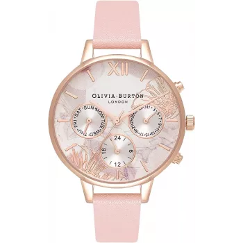 Olivia Burton Women's Celestial Watch OB16CGS07 - 34mm Rose Gold & Grey Leather