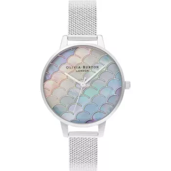 Zegarek damski Olivia Burton OB16US46 34 mm Srebrny Stal nierdzewna Mesh