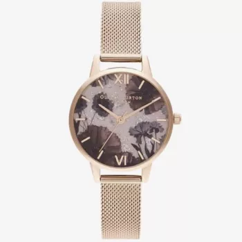 Zegarek damski Olivia Burton Sparkle Butterfly OB16SP21 - 30mm srebrna siateczka stalowa