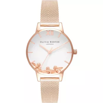 Zegarek damski Olivia Burton OB16CH01 30mm Stal nierdzewna Skóra Szary