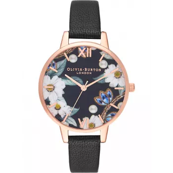 Zegarek damski Olivia Burton OB16GSET24 34mm z kwiatową tarczą i bransoletką