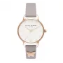 Zegarek damski Olivia Burton OB16MDW39 30mm Stal nierdzewna Skóra Szary