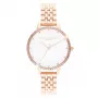 Zegarek damski OLIVIA BURTON OB16RB21 34mm Różowe Złoto Stal Szlachetna Szara Skóra