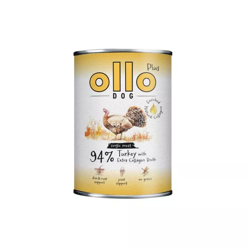 OLLO Plus Collagen Mono Turkey Wet Dog Food 800g