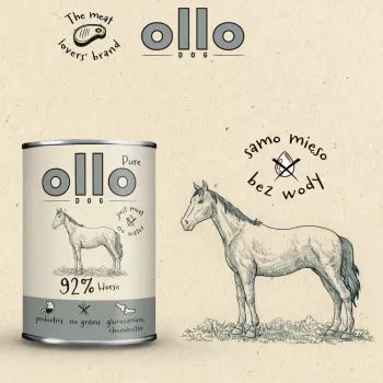 OLLO Pure Horse Mono Mokra Karma dla Psów 850g