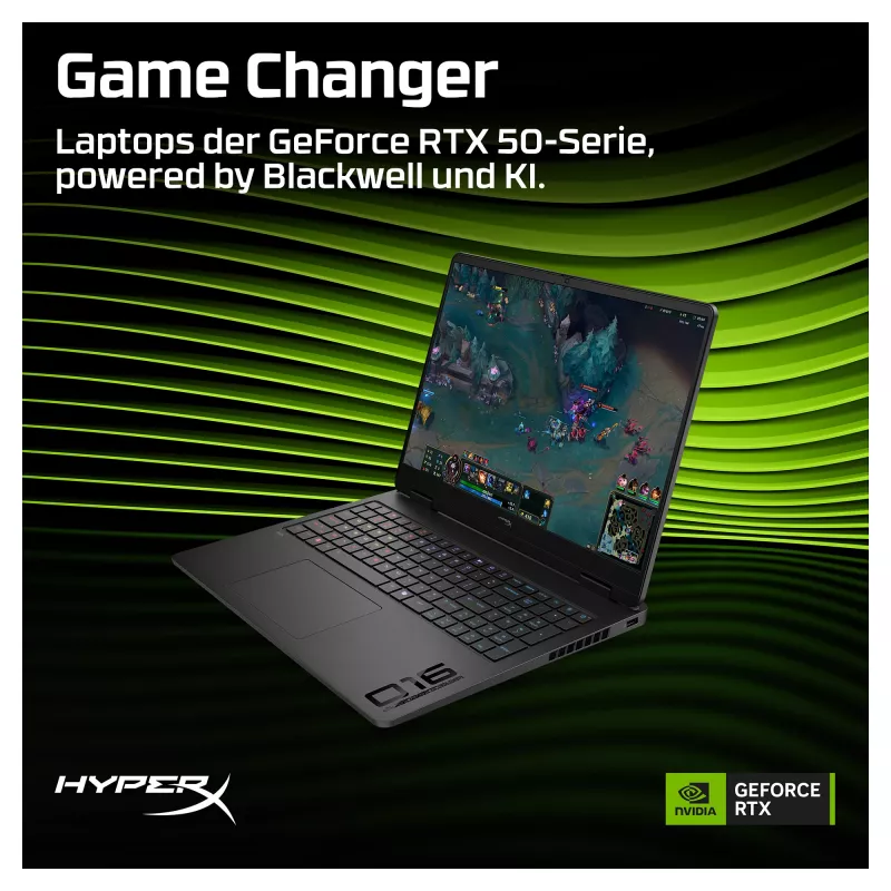 OMEN by HP HyperX OMEN 16-ap1091ng Gaming Laptop, 16.1 inch QHD 165Hz, AMD Ryzen 9 8940HX, RTX 5070, 16GB DDR5, 1TB SSD, Windows 11 Home, Shadow Black