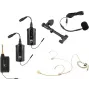 OMNITRONIC Zestaw FAS TWO Dwukanałowy System Bezprzewodowy UHF z 2 Bodypackami, Mikrofonem Nagłownym i Mikrofonem do Gitary Akustycznej (660-690 MHz) 20000973