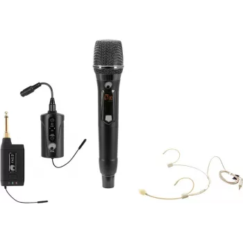 OMNITRONIC Zestaw FAS TWO + dynamiczny mikrofon bezprzewodowy + bodypack + headset 660-690MHz (20000970)