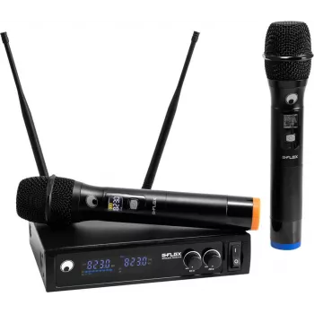 OMNITRONIC UHF E-FLEX 2 dwukanałowy bezprzewodowy system mikrofonowy, 823-832/863-865 MHz 13063370