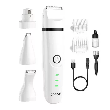 ONEISALL Pet Trimmer 4 w 1 z odsysaniem próżniowym - Zestaw do pielęgnacji psów i kotów
