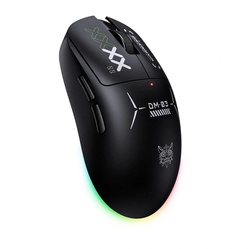 ONIKUMA DM03 RGB mysz gamingowa – przewodowa optyczna 6400 DPI, 7 programowalnych przycisków, ergonomiczna dla praworęcznych, czarna