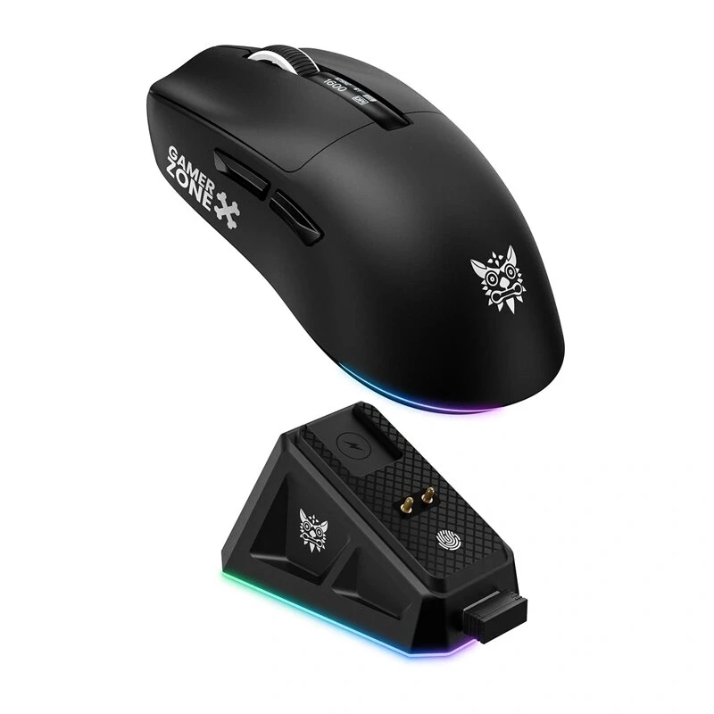 ONIKUMA DM07 mysz gamingowa RGB czarna 6400 DPI przewodowa optyczna 7 przycisków