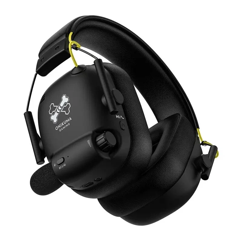ONIKUMA GT888 słuchawki gamingowe (czarne) - przewodowy nauszny zestaw słuchawkowy RGB z przetwornikami 50mm, 3.5mm i USB