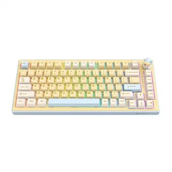 ONIKUMA MT707 Gaming Keyboard (Yellow) - Mechaniczna, Przełączniki Outemu Blue, Podświetlenie RGB, Pełnowymiarowa, Przewodowa USB