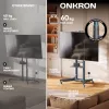 ONKRON TS1571-G Mobilny stojak telewizyjny do telewizorów 32-75 cali, nośność 50 kg, grafitowy, z regulacją wysokości