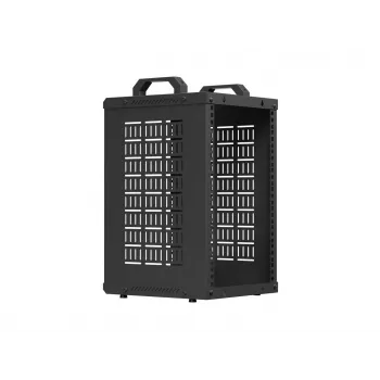 Open Rack 10 9U 280x300 czarna wisząca rama rack z otwartą konstrukcją