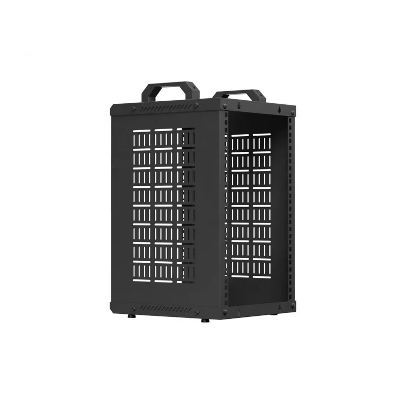 Open Rack 10 9U 280x300 czarna wisząca rama rack z otwartą konstrukcją
