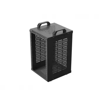 Open Rack 10 9U 280x300 czarna wisząca rama rack z otwartą konstrukcją