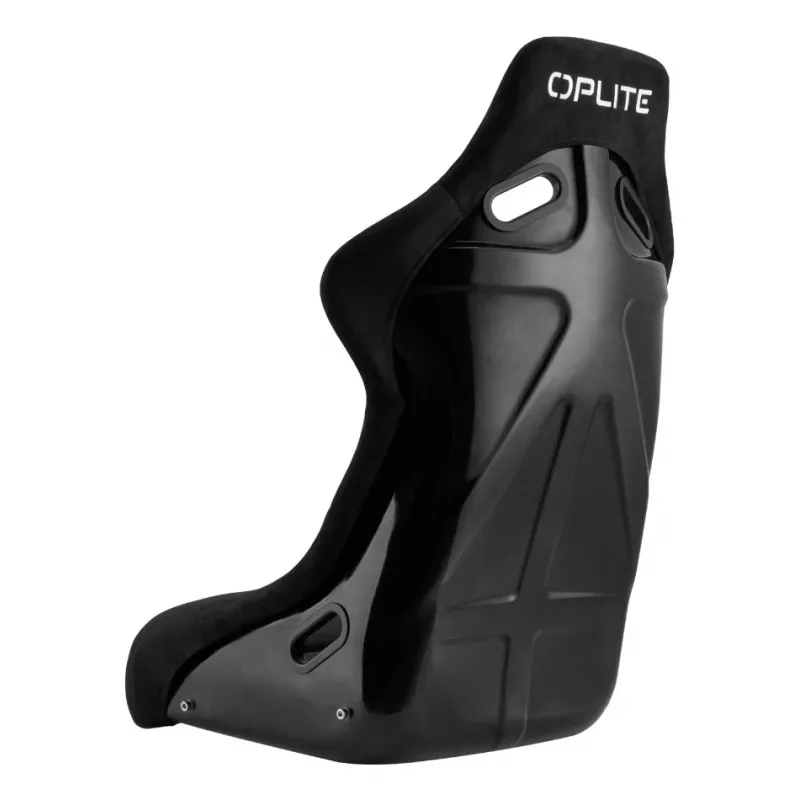 OPLITE 103862 Sim Racing Seat GT Bucket Seat z ramą ze stali węglowej - czarny z czerwonymi przeszyciami