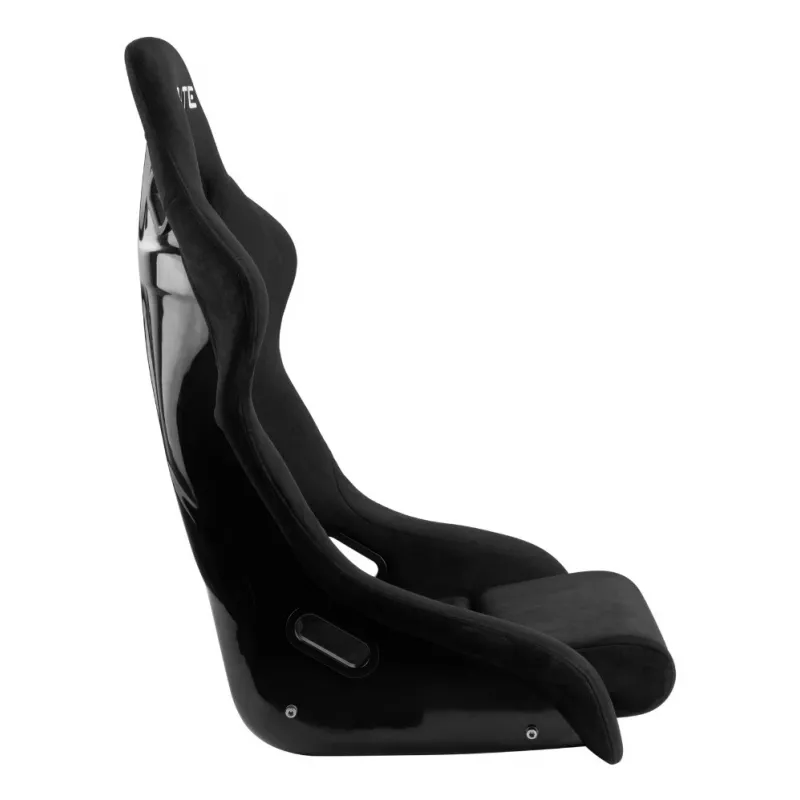 OPLITE 103862 Sim Racing Seat GT Bucket Seat z ramą ze stali węglowej - czarny z czerwonymi przeszyciami