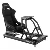OPLITE 103862 Sim Racing Seat GT Bucket Seat z ramą ze stali węglowej - czarny z czerwonymi przeszyciami