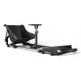 Oplite 104317 NitroKart V2 Racing Cockpit – Czarna stalowa rama sim racing z regulowanym fotelem kubełkowym