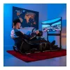 Oplite Nitrokart Monitor Stand V2 Czarny - Pojedynczy Stojak Podłogowy pod Monitor do Symulatorów Lotniczych i Wyścigowych, Maks. 49 cali, VESA 75x75 do 200x200, Regulacja Wysokości 700-1000mm, Pochylenie/Obrót/Rotacja, Stal