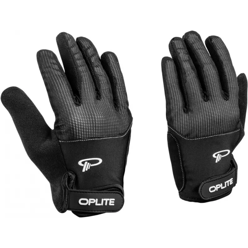 Oplite OP-GLOVE M Sim Racing Gloves - Black - Synthetic Leather - Polyester - Silicone - Spandex - 100 mm - 224 mm - 150 g