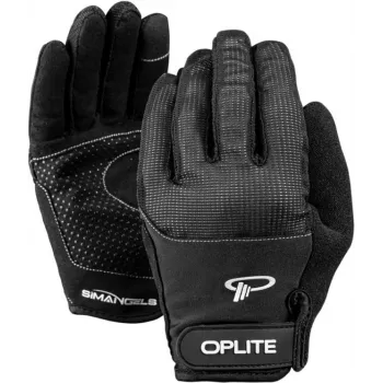 Oplite OP-GLOVE M Sim Racing Gloves - Black - Synthetic Leather - Polyester - Silicone - Spandex - 100 mm - 224 mm - 150 g