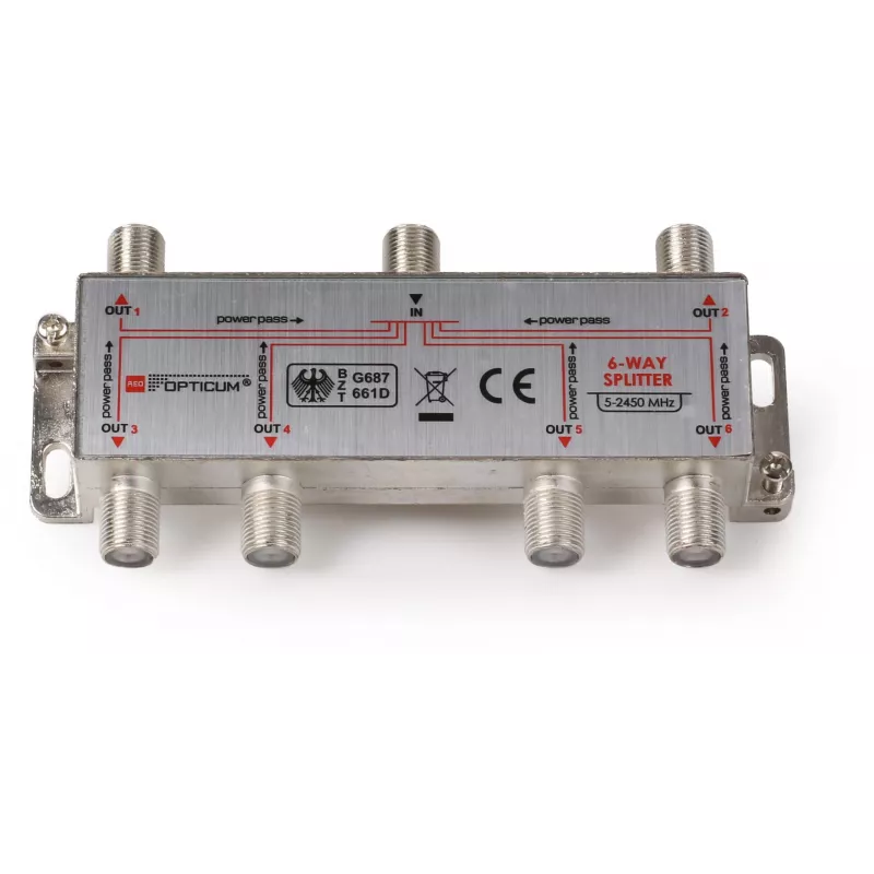 OPTICUM rozdzielacz sygnału 1x6 DVB-T/SAT 5-2400 MHz