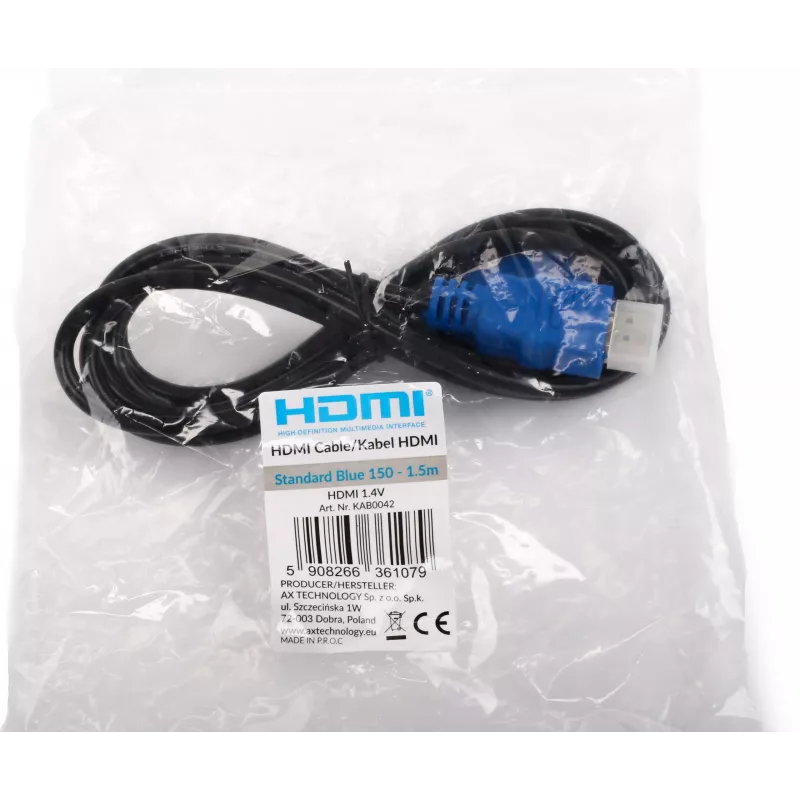 Opticum Standard niebieski kabel HDMI 1,5 m v1.4 High Speed z Ethernetem