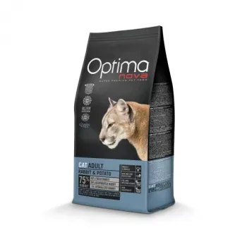 OPTIMANOVA Cat Adult Rabbit and Potatoes - Sucha karma dla kota - 2kg