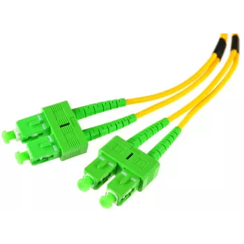 OPTIX Single-Mode Duplex Fiber Patch Cord SC/APC do SC/APC 1m LSZH Żółty