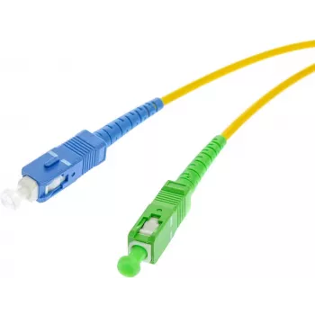 OPTIX Jednomodowy Światłowodowy Kabel Krosowy SC/UPC do SC/APC Simplex 1m LSZH Żółty