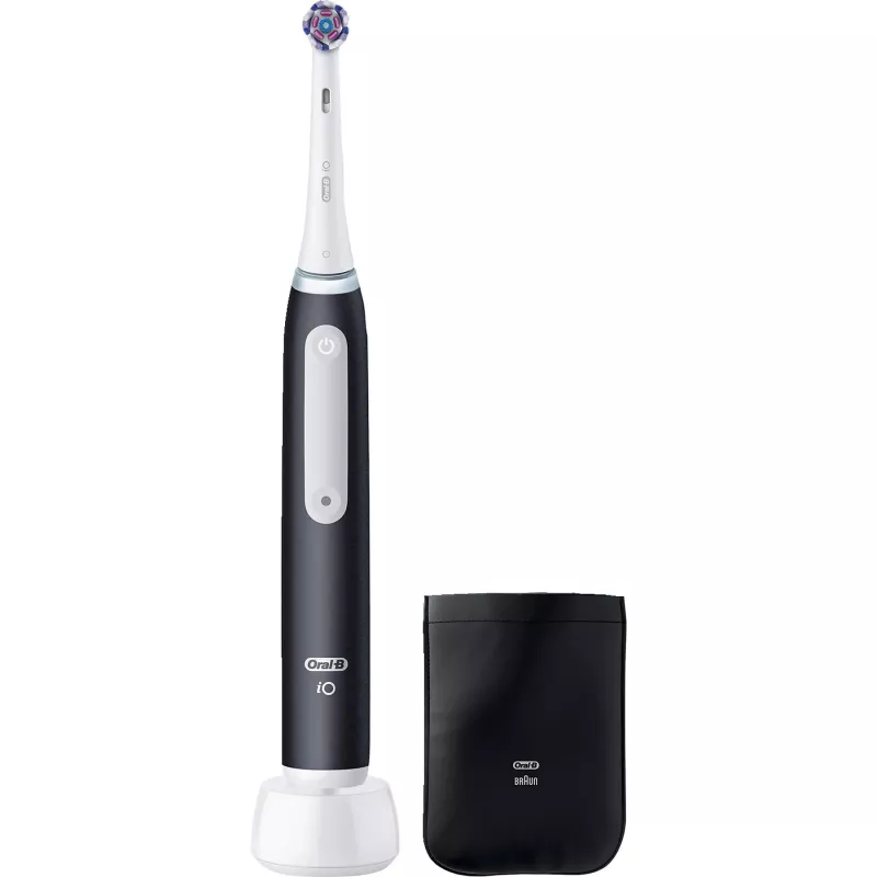 Szczoteczka elektryczna Oral-B iO White Clean, czarno-biała z etui podróżnym