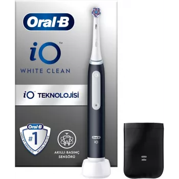 Szczoteczka elektryczna Oral-B iO White Clean, czarno-biała z etui podróżnym