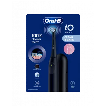 ORAL-B iO2 Night Black Elektryczna Szczoteczka do Zębów z Etui Podróżnym
