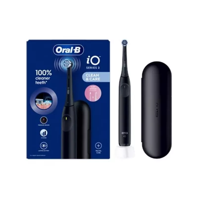 ORAL-B iO2 Night Black Elektryczna Szczoteczka do Zębów z Etui Podróżnym