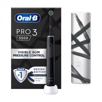 Oral-B Pro 3 3500 Sensitive Clean Elektryczna Szczoteczka do Zębów, Czarna